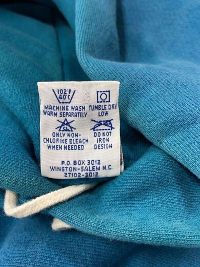 商品画像：パーカー/L/コットン/BLU/無地 4