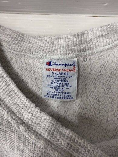 商品画像：スウェット/XL/コットン/GRY/無地/90s/刺繍タグ/NEWENGLANDPATRIOTS 3