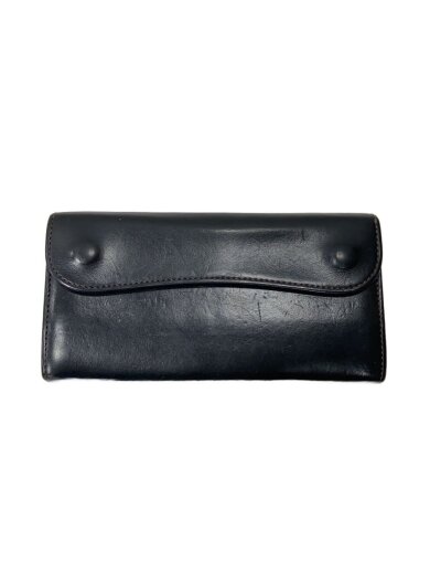 商品画像：長財布/レザー/BLK/メンズ/WAVE/染み、傷有 1