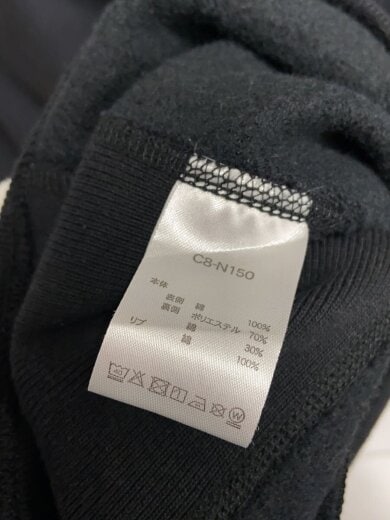 商品画像：ジップパーカー/M/コットン/BLK/無地/C8-N150// 4