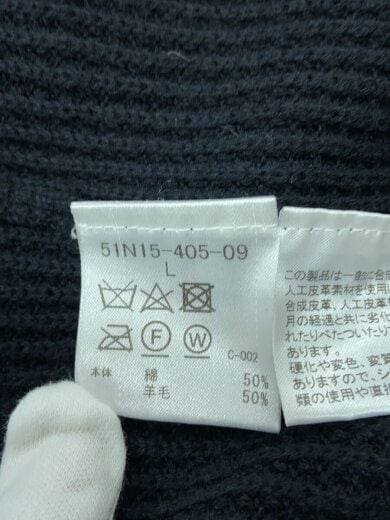 商品画像：カーディガン(厚手)/L/コットン/BLK/無地/51N15-405-09 5