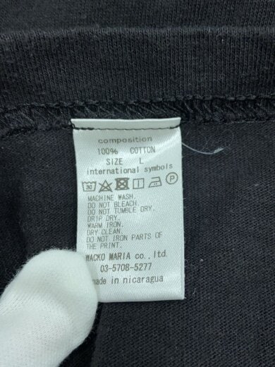 商品画像：袖プリント/虎/長袖Tシャツ/L/コットン/BLK/無地 4