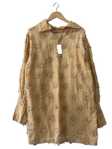 商品画像：長袖ブラウス/FREE/コットン/BEG/CC-2005/3D embroidery long blouse// 1
