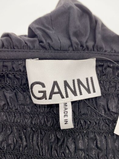 画像：GANNI長袖ブラウス/32/コットン/BLK3