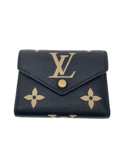 画像：LOUIS VUITTONポルト・フォイユ・ヴィクトリーヌ_モノグラム・アンプラント/レザー/BLK/総柄/レディース1