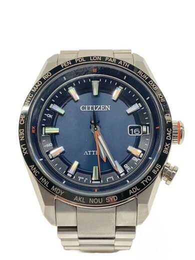 商品画像：ソーラー腕時計/アナログ/チタン/NVY/SLV/H145-007JD02 1