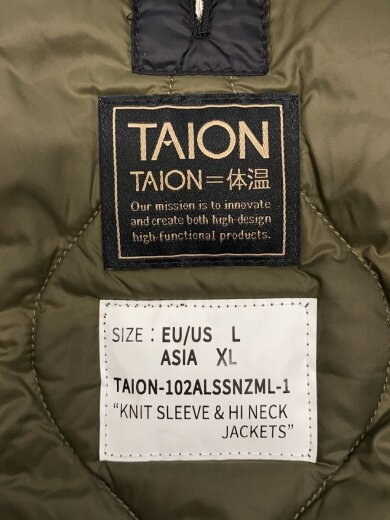 商品画像：ダウンジャケット/XL/ナイロン/BLK/TAION-102ALSSNZML-1 3