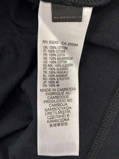 商品画像：Tシャツ/M/コットン/BLK 4