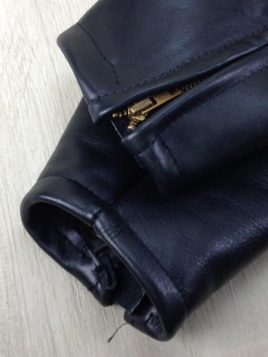 画像：その他ブランドALs LEATHER/ポリスマン/襟ボアシングルライダースジャケット/40/レザー/BLK5