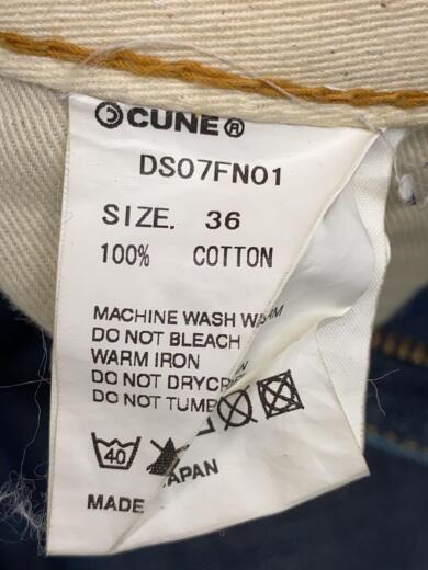 画像：CUNEストレートパンツ/ジーパン/36/デニム/IDG/無地/DS07FN015