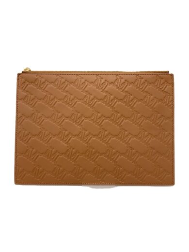 商品画像：ノベルティクラッチバッグ/レザー/BRW/総柄// 1