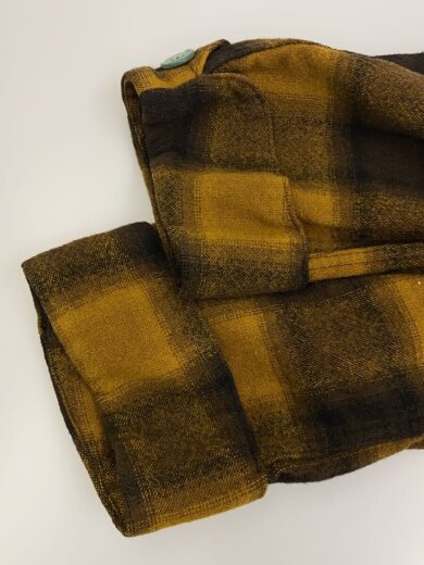 商品画像：60s/used/vintage/ガウンコート/M/ウール/YLW/チェック 4