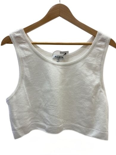 商品画像：マイクロプリーツニットタンクトップ/クロップド/36/コットン/WHT/AA9H1265K083B 1