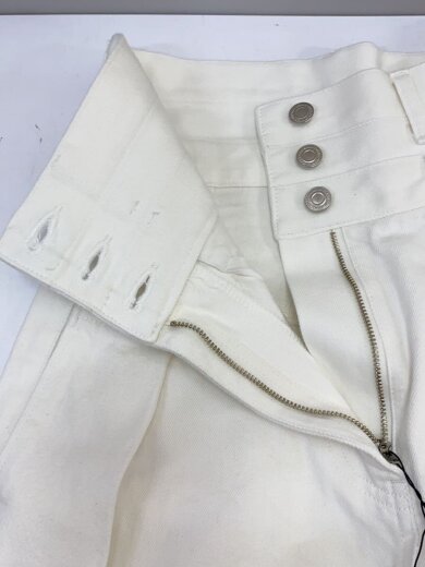 商品画像：ハイウエストワイドパンツ/36/コットン/WHT/無地/535-3230001 3