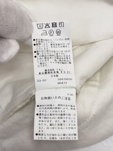 商品画像：ハイウエストワイドパンツ/36/コットン/WHT/無地/535-3230001 6