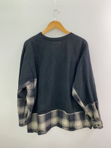 商品画像：ドッキングスウェット/1/コットン/BLK/MND-21AWOP003-07-012 2