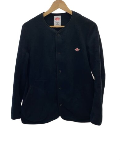 商品画像：NO COLLAR FLEECE CARDIGAN/38/ポリエステル/BLK/無地/JD-8939 1