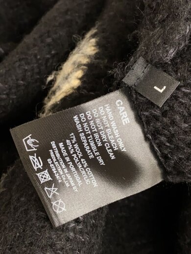 商品画像：wrapped banned brushed knit/ニット・セーター(厚手)/L/--/BLK 4