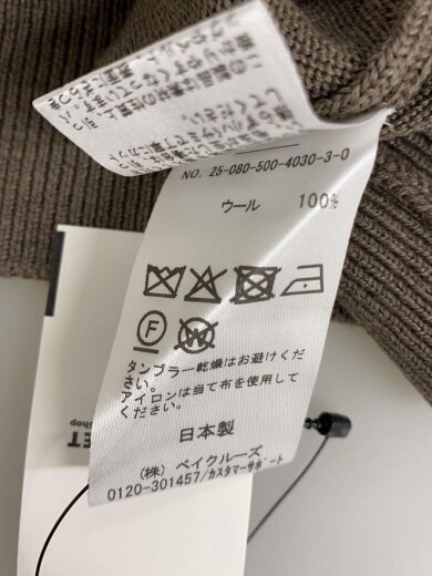 商品画像：WISH /25aw/クルーネックニット/ウール/BRW/25-080-500-4030-3-0// 4