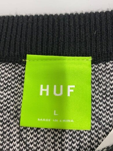 商品画像：ニットベスト(薄手)/L/アクリル/BLK/総柄// 3