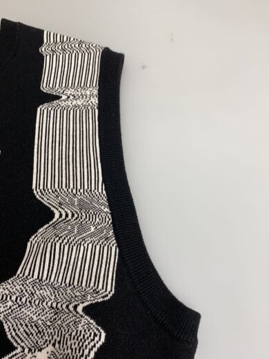 商品画像：ニットベスト(薄手)/L/アクリル/BLK/総柄// 5