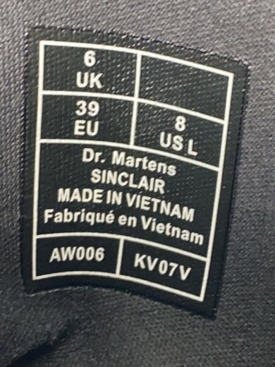 画像：Dr.Martensレースアップブーツ/UK6/BLK/エナメル/AW0065