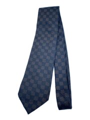 クラヴァット・ダミエクラシック8CM_ダミエ・エベヌ_BLK/シルク/BLK/総柄/メンズ