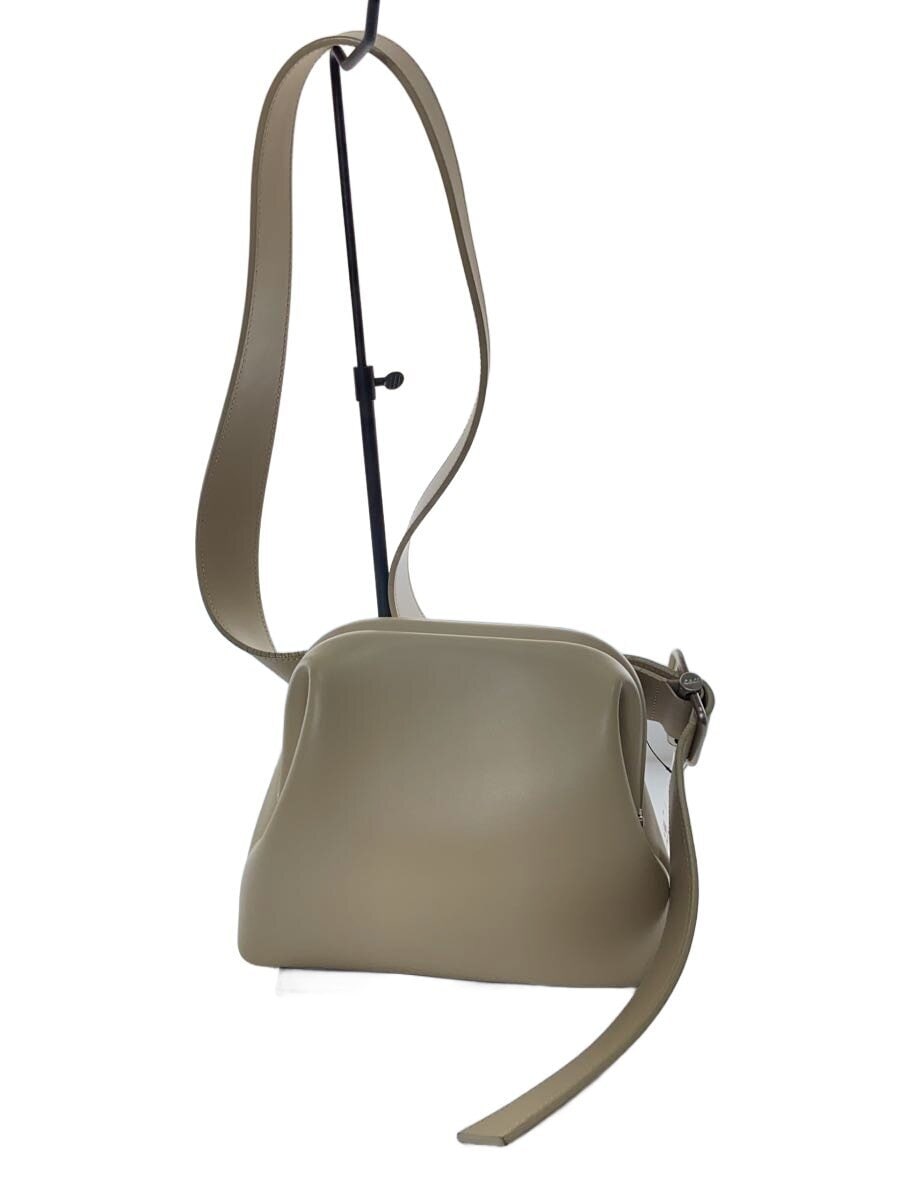 OSOI / ショルダーバッグ/レザー/BEG/無地