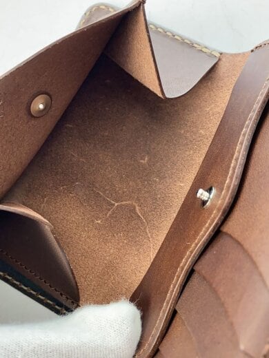 商品画像：2つ折り財布/レザー/BRW/無地/メンズ 6