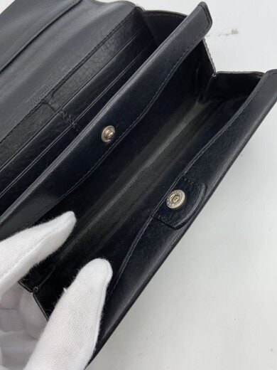 商品画像：Hロゴ/長財布/レザー/BLK/無地/メンズ 5