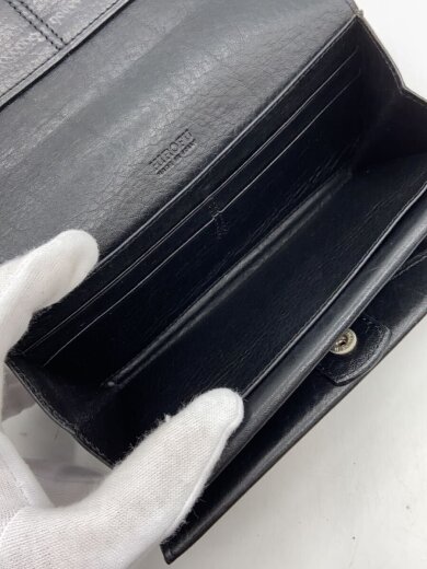 商品画像：Hロゴ/長財布/レザー/BLK/無地/メンズ 6