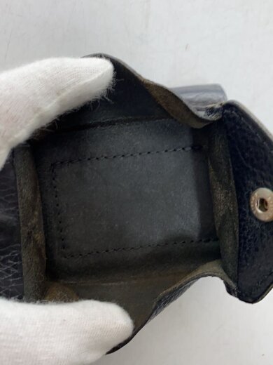 商品画像：3つ折り財布/牛革/BLK/無地/メンズ 7