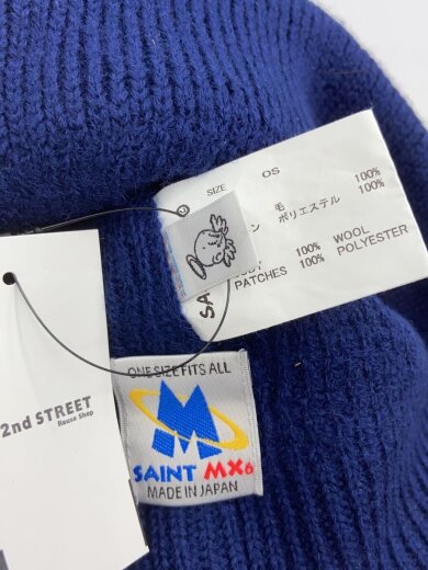 商品画像：ニットキャップ/--/ウール/BLU/無地/メンズ/SM-YS1-0000-083 4