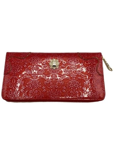 商品画像：長財布/エナメル/RED/総柄/レディース/31090-30 1