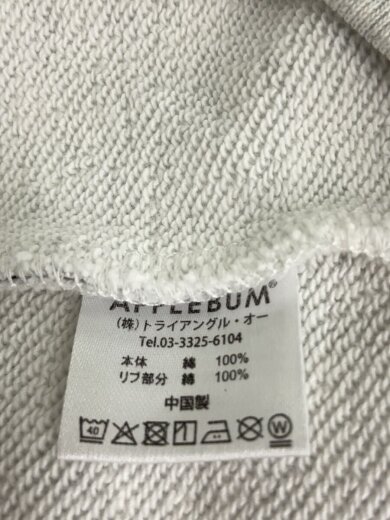 画像：APPLEBUMパーカー/M/コットン/WHT/25204034