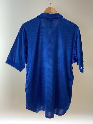 商品画像：90s/98年製イタリアゲームシャツ/ポロシャツ/L/ポリエステル/BLU/無地 2
