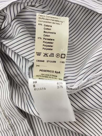 商品画像：長袖シャツ/40/コットン/WHT/ストライプ/LL1236101 5