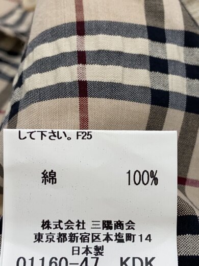 商品画像：半袖シャツ/M/コットン/BEG/チェック/BBW33-447-50 4