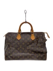 ボストンバッグ/レザー/BRW/モノグラム/スピーディ35