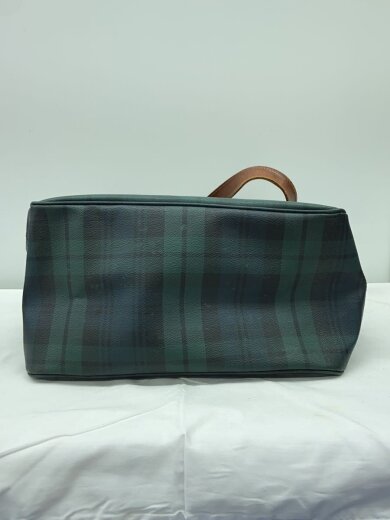 商品画像：トートバッグ/レザー/GRN/チェック 4