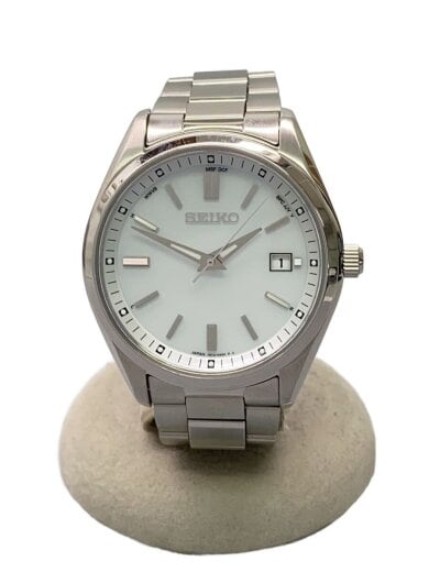 商品画像：ソーラー腕時計/アナログ/ステンレス/WHT/SLV/7B72-0AC0 1