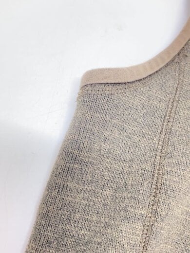 商品画像：ニットベスト(薄手)/L/ポリエステル/KHK/無地/25880 6