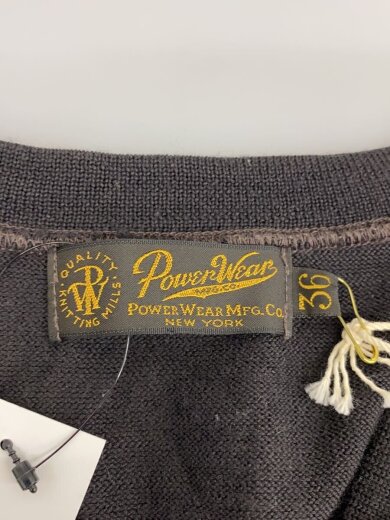 商品画像：POWER WEAR/V NECK SWEATER/ニット・セーター(薄手)/36/ウール/BLK/無地/15 3