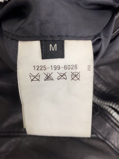 商品画像：シングルライダース/レザージャケット・ブルゾン/M/レザー/BLK/無地/1225-199-6026 4