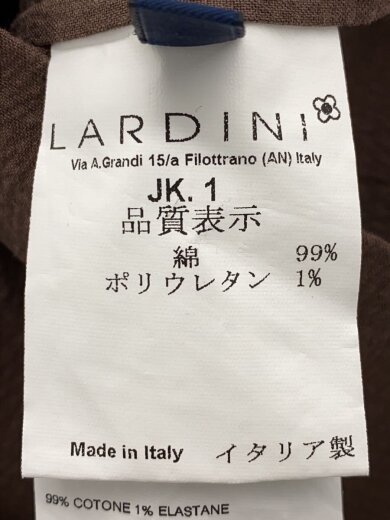 画像：LARDINIテーラードジャケット/46/コットン/ブラウン3