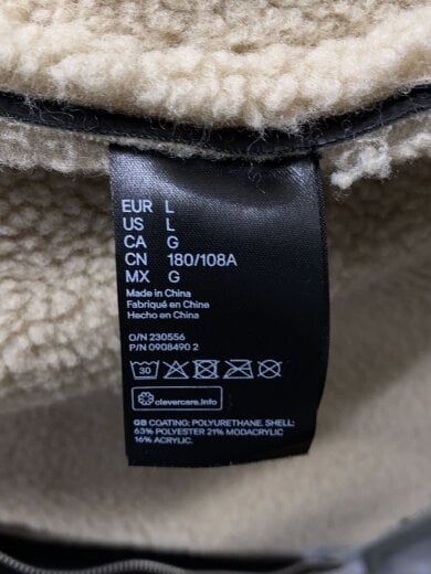 商品画像：ムートンジャケット/L/フェイクレザー/BLK 4