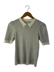 ポロシャツ/one/レーヨン/ホワイト/ボーダー/CWNT241081