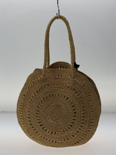 商品画像：タッセル/サークルラフィアバッグ/カゴバッグ/--/ベージュ 3