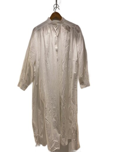 商品画像：ボリュームロングシャツワンピース/FREE/コットン/ホワイト/119104030 1