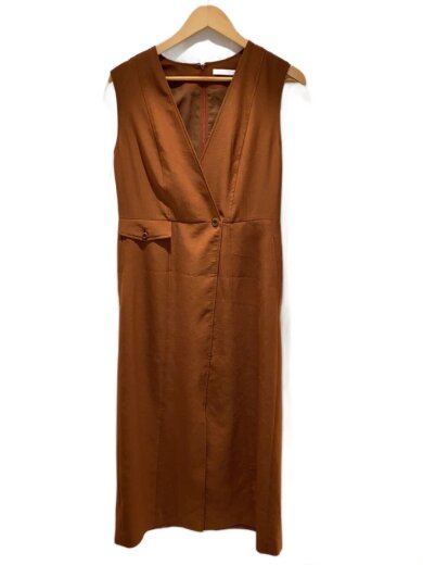 商品画像：ラップカシュクールワンピース/38/ポリエステル/BRW/031-5140414 1